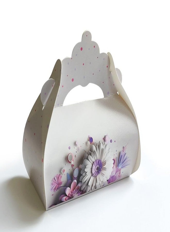 Intactmedia Decorative Occasional Handle Gift Boxes - Traditional Floral Mini Favor Boxes for Nikah, Weddings, Jewelry & Valentine Gifts (Pack of 12) - Image 1
